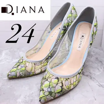diana 다이애나 꽃무늬 레이스 펌프스 튤 스틸레토 그린 24