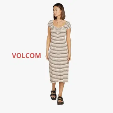 새상품 VOLCOM 볼콤 여성용 원피스 보더 B1312312