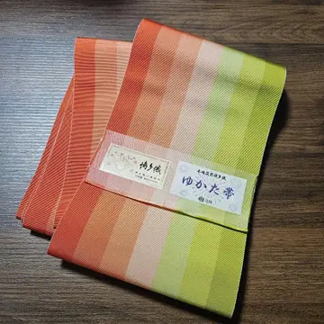 매듭이 편안합니다. 하카타 오리 단이 반폭 오비 그라데이션