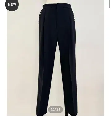OHGA 포켓 프릴 POCKET FRILL 테이퍼드 팬츠