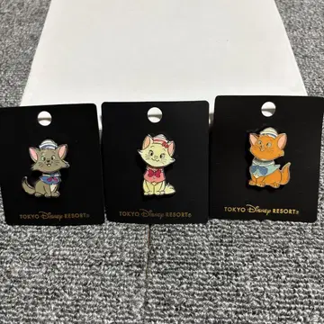 레어 디즈니 세련된 캣 마리 핀 배지 3개 세트