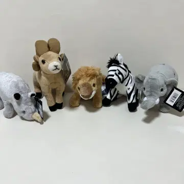 싱가포르 '나이트 사파리' 봉제 인형 5종 세트 택 포함 새상품