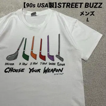 90s USA제 STREET BUZZ 골프 티셔츠 남성용 L