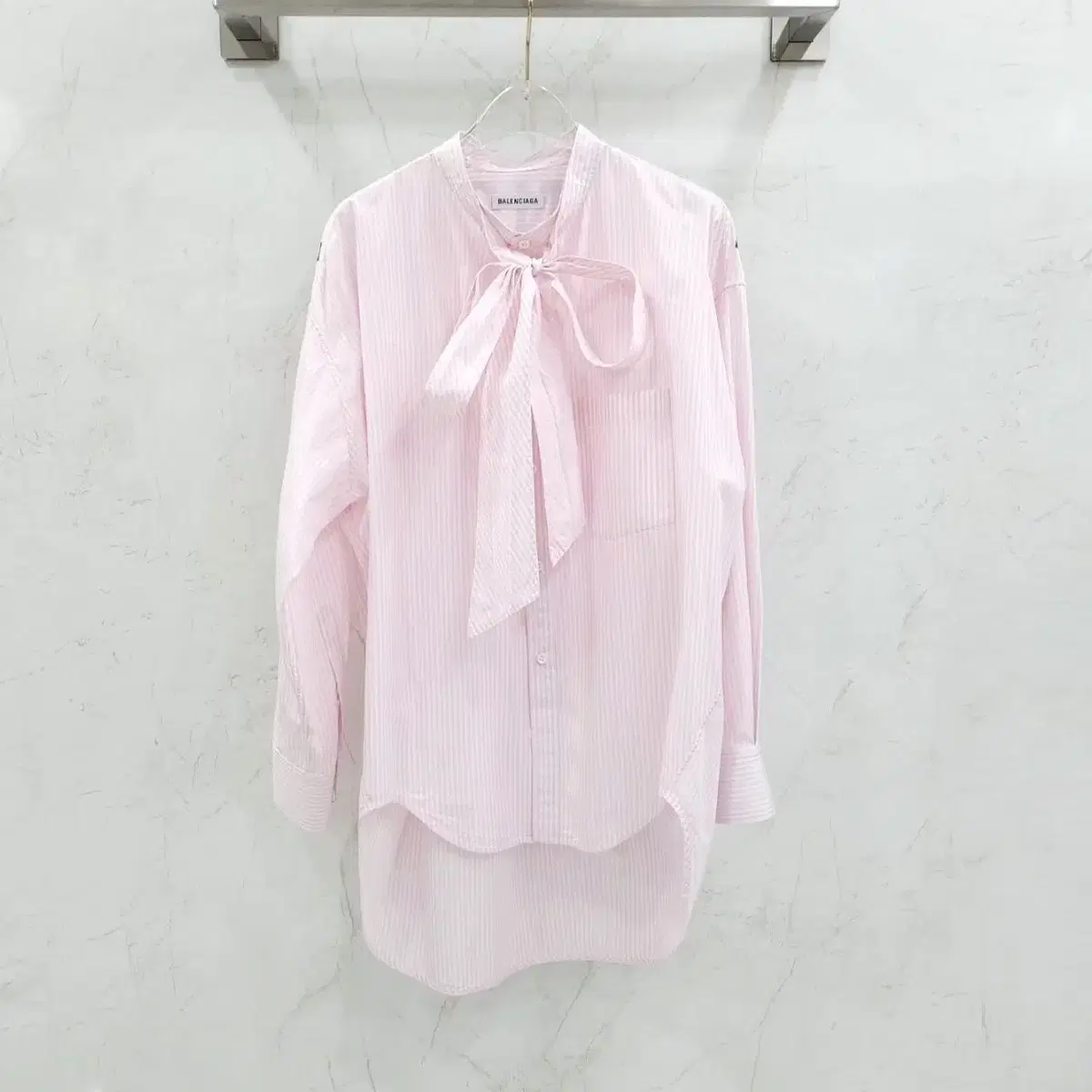 BALENCIAGA 발렌시아가 32 Balenciaga Pink Stripe Back Logo New