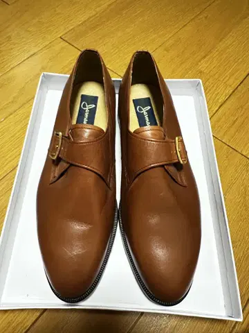 브라운 로퍼 비즈니스 슈즈 버클 포함 25 EEE