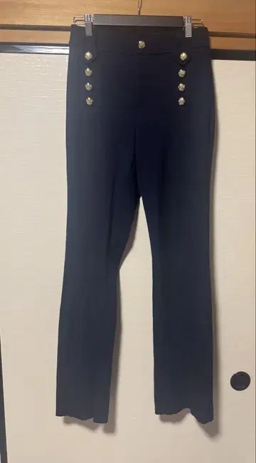 Ralph Lauren 네이비 버튼 팬츠