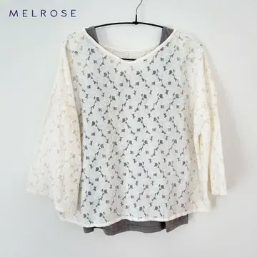 MELROSE 멜로즈 꽃무늬 레이스 티셔츠 블라우스 이너 포함