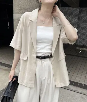 CAPRICIEUX LE'MAGE 반팔 시어 셔츠 자켓