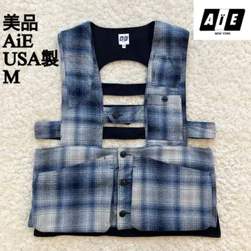 새상품급 USA제 AiE 옴브레 체크 게임 베스트 M 엔지니어드 가먼츠