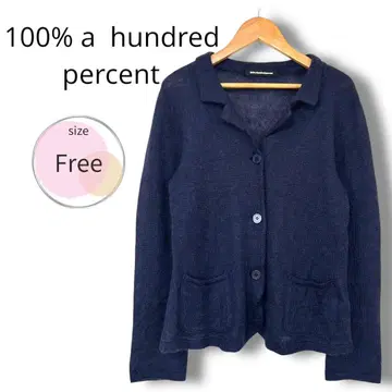 100% a hundred percent 모헤어 혼방 자켓 가디건
