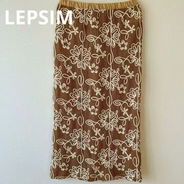LEPSIM 코드 레이스 스커트 베이지