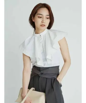 프레이 아이디 플레어 칼라 블라우스