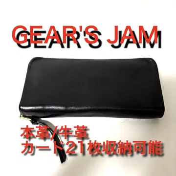 남성용 지갑 장지갑 소가죽 가죽 블랙 가죽 GEAR'S JAM