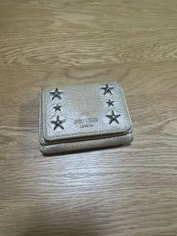 jimmychoo 지미추 골드 삼중 접이식 지갑