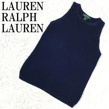 LAUREN RALPH LAUREN 슬리브리스 니트 네이비 M B623
