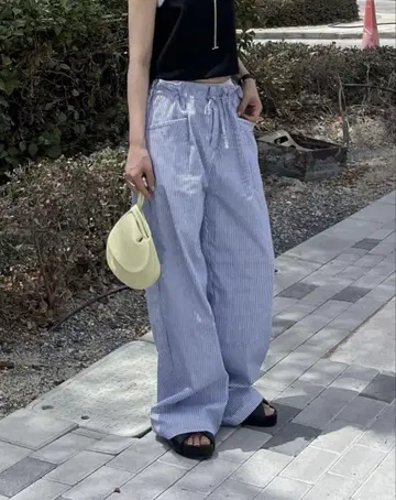 패션 스트라이프 편안한 팬츠