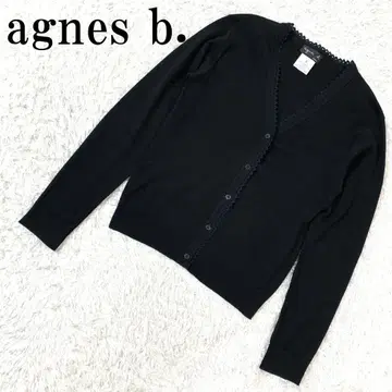 agnes b. 에네스베 니트 가디건 블랙 3 B629