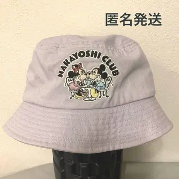 NAKAYOSHI CLUB 디즈니 미키 미니 모자 버킷햇 보라색