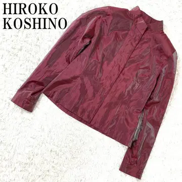HIROKO KOSHINO 스탠드 카라 셔츠 와인 레드 9 B631