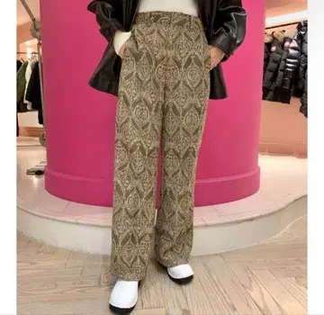 Ray BEAMS 레이빔즈 RBS 다마스크 무늬 자카드 팬츠