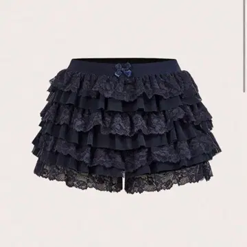 y2k 발레 코어 프릴 레이스 팬츠
