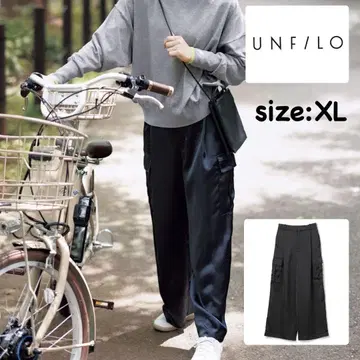 UNFILO 안필로 새상품 택 포함 새틴 원단 와이드 카고 팬츠