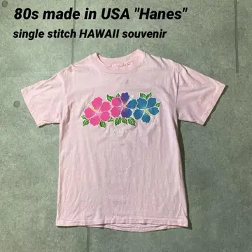 80년대 싱글 스티치 반팔 티셔츠 USA제 Hanes 헤인즈 하와이 M