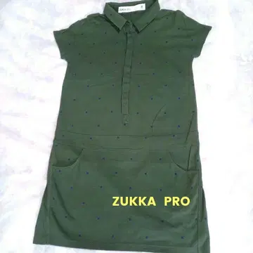 ZUKKA PRO 카키 그린 심플 코튼 튜닉