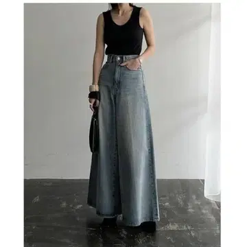 WIDE DENIM PANTS 블루 2 사이즈