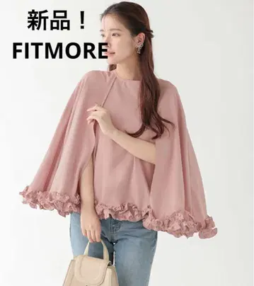 새상품! FITMORE 핏모어 케이프 블라우스 핑크