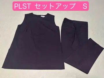 PLST 셋업 S 슬리브리스 린넨 블렌드 네이비 컬러