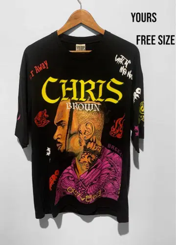 YOURS CHRIS BROWN 그래픽 티셔츠 프리 사이즈