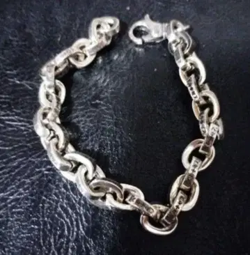 새상품 약 18cm 페이퍼 체인 팔찌 silver925