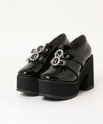 아타걸 통굽 플랫폼 비쥬 벨트 부티 L