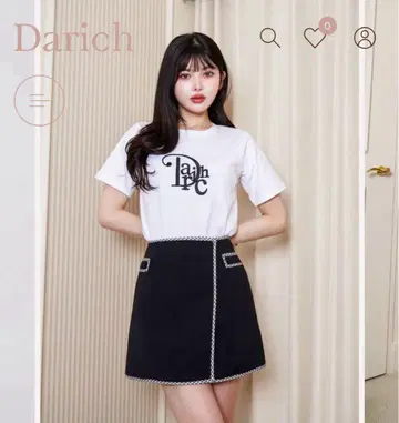 Darich 모노그램 티셔츠 화이트