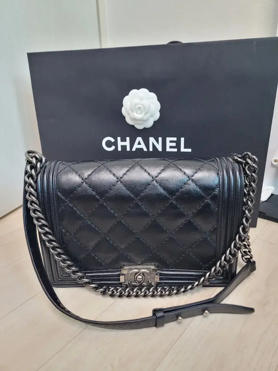 Authentic Chanel Boy Bag Large