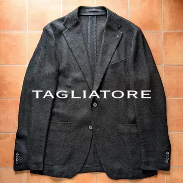 TAGLIATORE DAKAR 48 블랙 메쉬 실크 린넨
