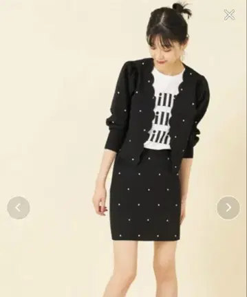 U by SPICK&SPAN 도트 자수 니트 가디건