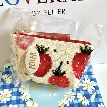 라브러리 바이 페이러 스트로베리 도트 파우치 미사용 새상품 라브러리