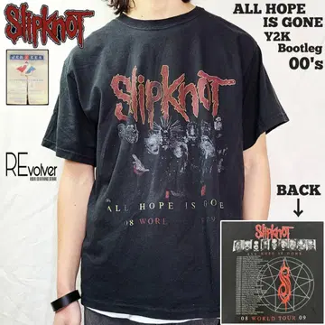 00s 00년대 Slipknot 슬립낫 밴드 티셔츠 부츠