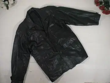 96564 CLIENTI 충전솜 가죽 자켓 양가죽 블랙 L