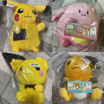봉제 인형 피카츄 피츄 라이츄 럭키 포켓몬스터