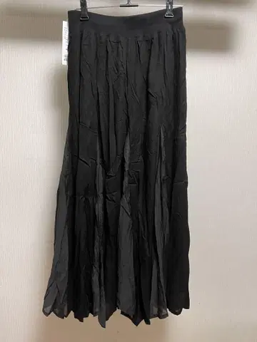 미사용 택 포함 플레어 롱 스커트 블랙