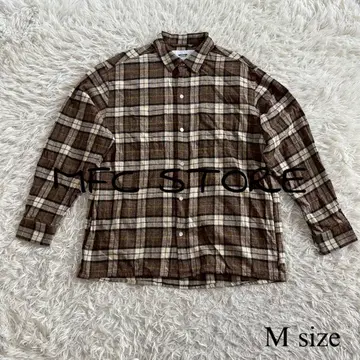 MFC STORE 체크 긴팔 버튼 셔츠 플란넬 셔츠 구제 의류 빈티지