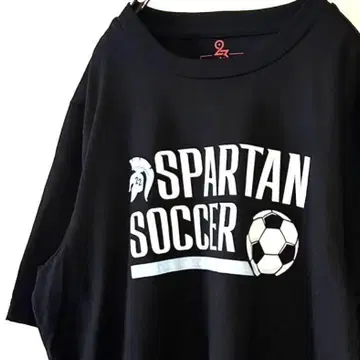 브랜드 2306 SPARTAN 축구 티셔츠 L 블랙 검정 구제 의류