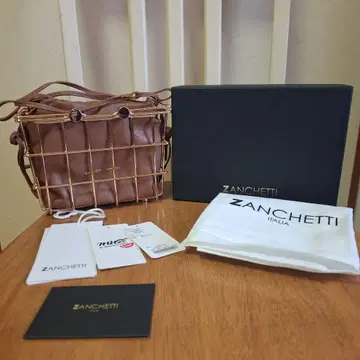 [미사용 새상품] ZANCHETTI 잔체티 마켓 가죽 백
