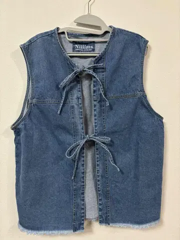 Niiiims 코드 프린지 데님 베스트