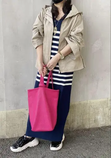 새상품급 안코키누 백팩 토트백 2WAY 가죽 주름 가죽 핑크