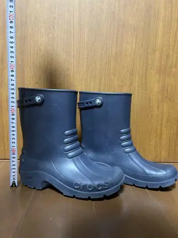 크록스 네이비 레인부츠 M 9 / W 11