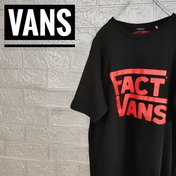 반스 VANS 빅 로고 구제 의류 티셔츠 블랙 L